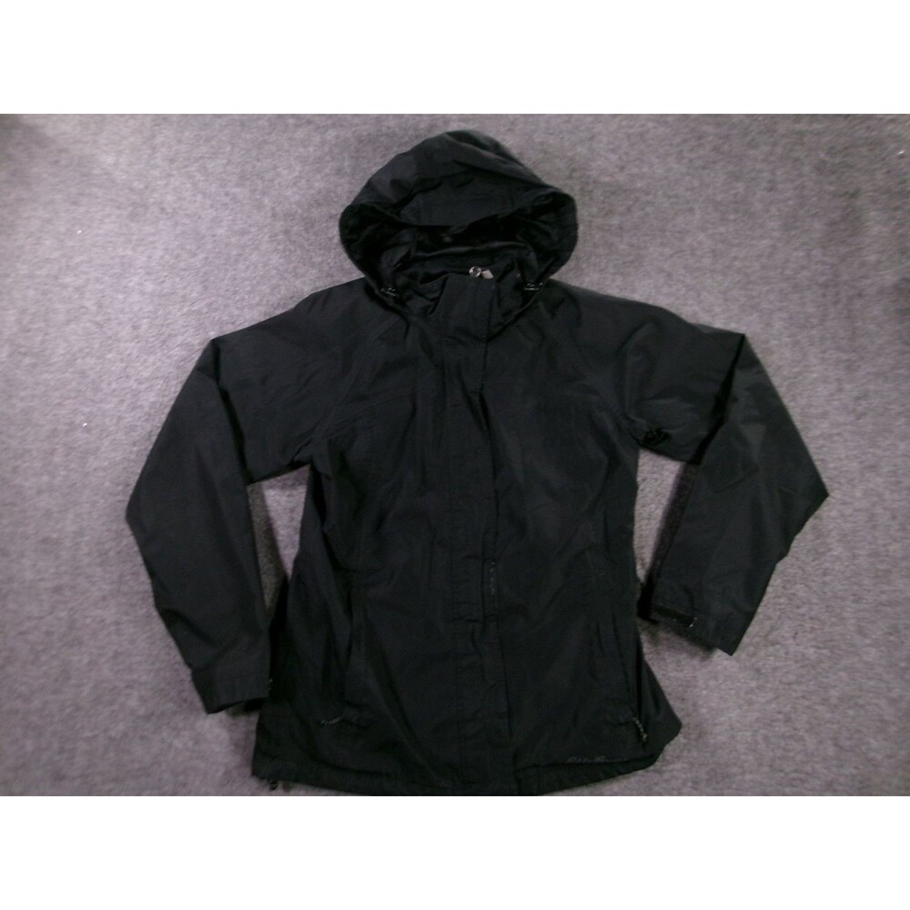 Eddie Bauer Jacket Womens XS Black Hooded WeatherEdge Rain Shell Outdoor